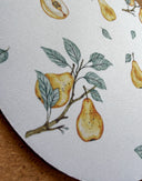 Pears Mouse Pad: Hand-Printed Desk Accessory