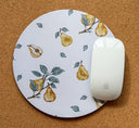 Pears Mouse Pad: Hand-Printed Desk Accessory