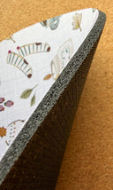 Cozy Autumn Girl Mouse Pad: Hand-Printed Desk Accessory