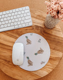 Mallard Ducks Mouse Pad: Hand-Printed Desk Accessory