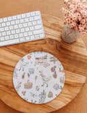 Farmers Market Mouse Pad: Hand-Printed Desk Accessory