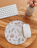 Farmers Market Mouse Pad: Hand-Printed Desk Accessory