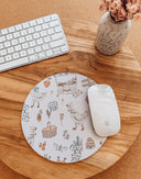 Farmers Market Mouse Pad: Hand-Printed Desk Accessory