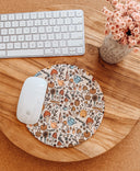 Cottagecore Mouse Mat: Hand-Printed Garden Design