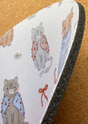Cats Mouse Pad: Hand-Printed Desk Accessory