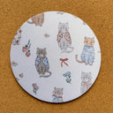 Cats Mouse Pad: Hand-Printed Desk Accessory