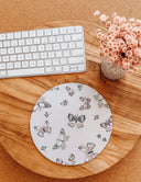 Flutterby Mouse Pad: Hand-Printed Desk Accessory
