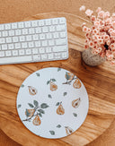 Pears Mouse Pad: Hand-Printed Desk Accessory