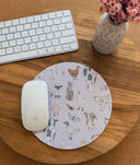 Farm Friends Mouse Pad: Hand-Printed Desk Accessory