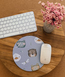Pond Friends Mouse Pad: Hand-Printed Desk Accessory