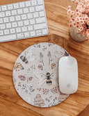 Spring Bees Mouse Pad: Hand-Printed Desk Accessory