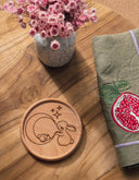 Wooden Coaster | Bunny moon | eco friendly | coasters