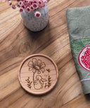 Wooden Coaster | cottagecore bunny | eco friendly | coasters | homewares