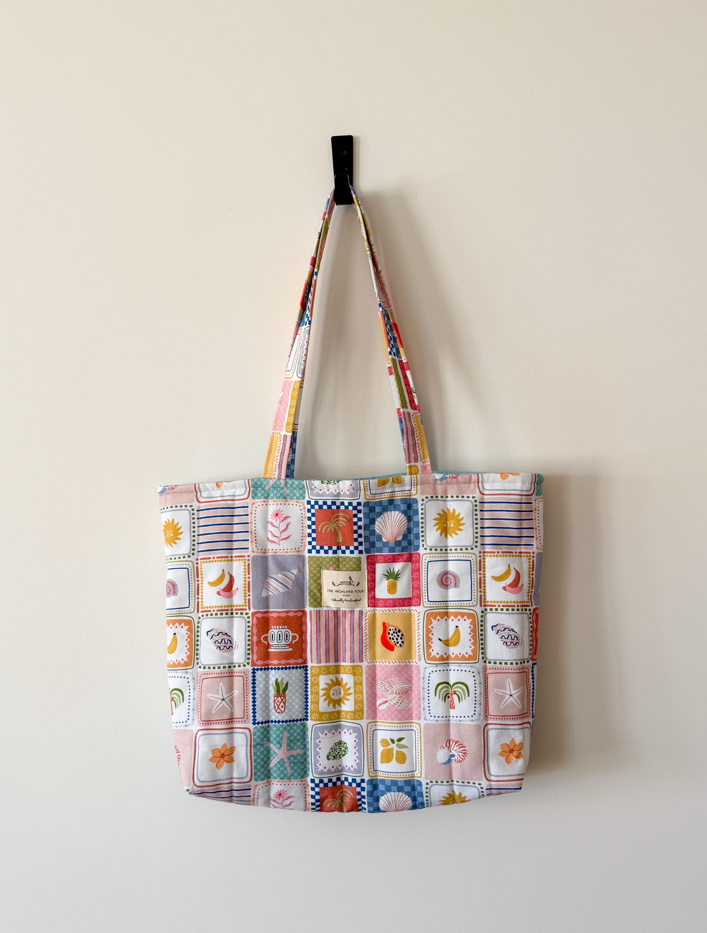 Handmade quilted toted | cotton market tote – The Highland Folk