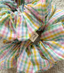 Easter Gingham Scrunchie: XL or Regular, Handmade