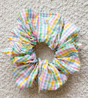 Easter Gingham Scrunchie: XL or Regular, Handmade