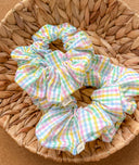 Easter Gingham Scrunchie: XL or Regular, Handmade