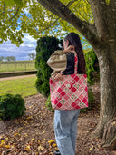 Handmade Japanese quilted toted | cotton market tote