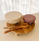 Reusable Cotton Linen Bowl Covers: Eco-Friendly Food Storage - Set of 2