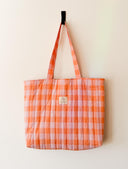 Handmade quilted tote | cotton market tote