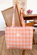 Handmade quilted tote | cotton market tote