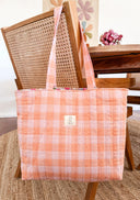 Handmade quilted tote | cotton market tote