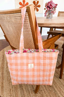 Handmade quilted tote | cotton market tote