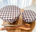 Reusable Cotton Bowl Covers: Eco-Friendly Food Storage - Set of 2