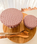Reusable Cotton Linen Bowl Covers: Eco-Friendly Food Storage - Set of 2