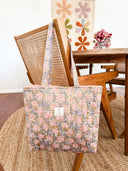 Handmade quilted tote | cotton market tote