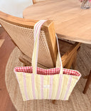 Handmade quilted tote | cotton market tote