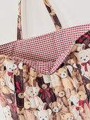 Handmade quilted tote | cotton market tote