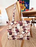 Handmade quilted tote | cotton market tote
