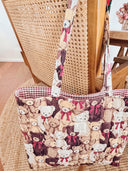 Handmade quilted tote | cotton market tote