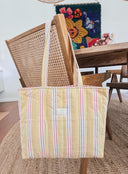 Handmade quilted tote | cotton market tote