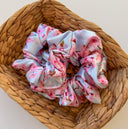 Handmade XL Satin Scrunchie: Sakura Hair Tie