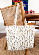Handmade quilted tote | cotton market tote