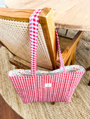 Handmade quilted tote | cotton market tote