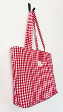 Handmade quilted tote | cotton market tote