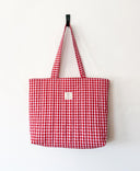 Handmade quilted tote | cotton market tote
