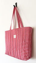 Handmade quilted tote | cotton market tote