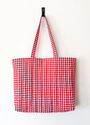 Handmade quilted tote | cotton market tote