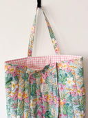 Handmade quilted tote | cotton market tote