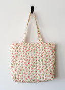 Handmade quilted tote | cotton market tote