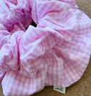 Handmade Gingham Scrunchies: Cotton Hair Tie