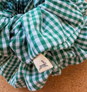 Handmade Gingham Scrunchies: Cotton Hair Tie