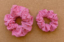Handmade Gingham Scrunchies: Cotton Hair Tie