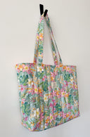 Handmade quilted tote | cotton market tote