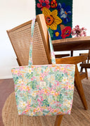 Handmade quilted tote | cotton market tote