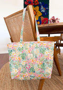Handmade quilted tote | cotton market tote